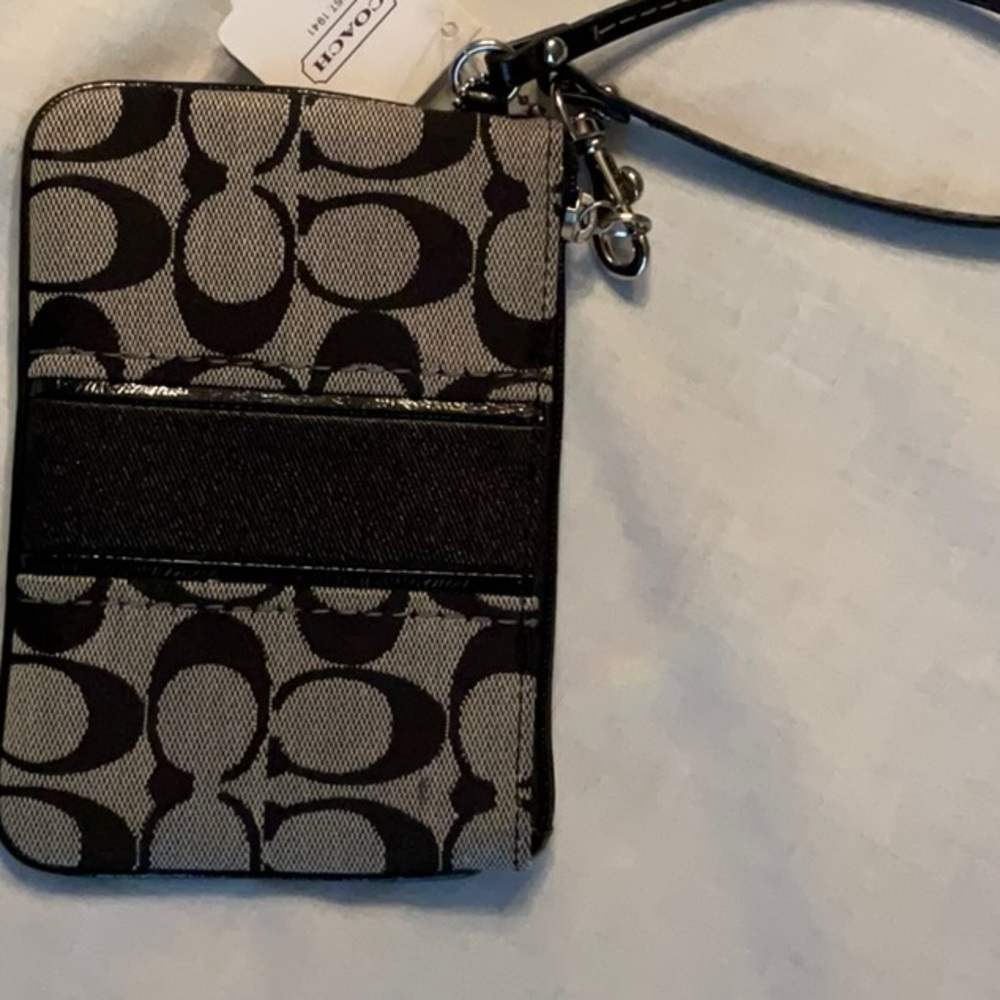 Coach Black and Gray Wristlet
